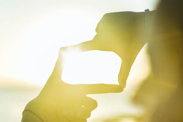 Image of looking into a sunset