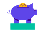 icon of a piggy bank