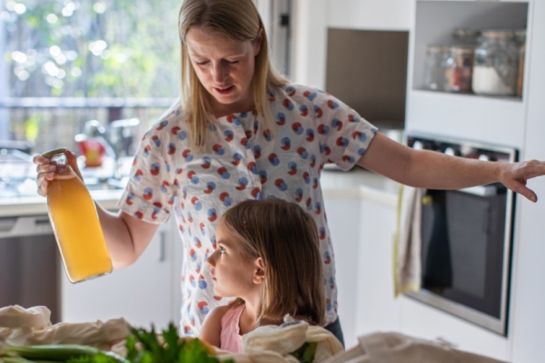 image of mother and child in the kitchen