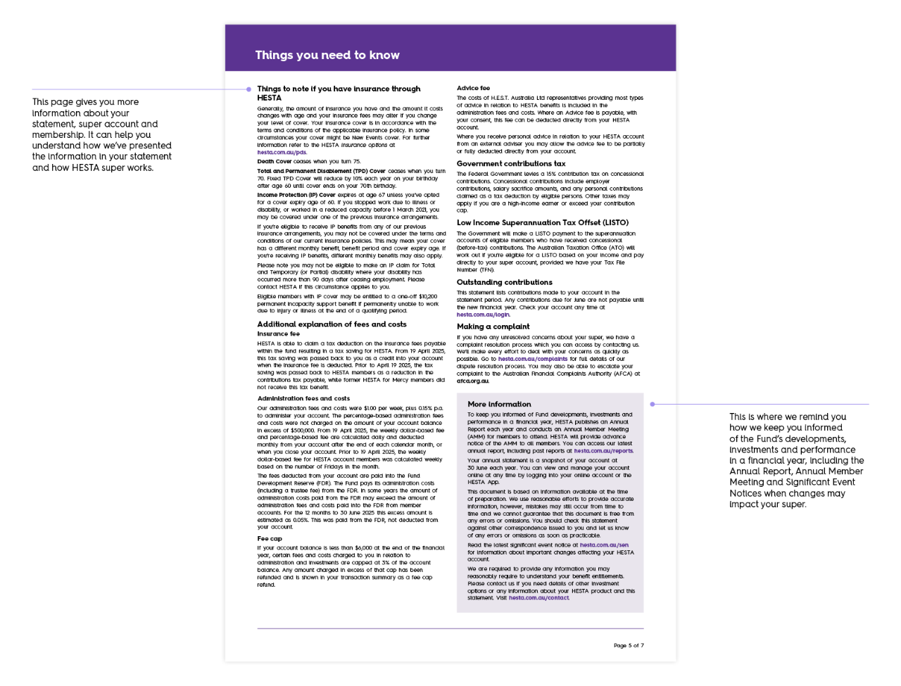 How to read your super statement