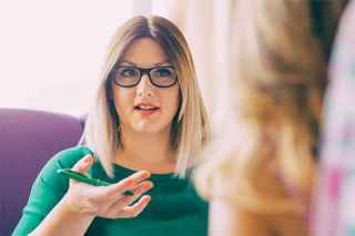 Woman giving financial advice