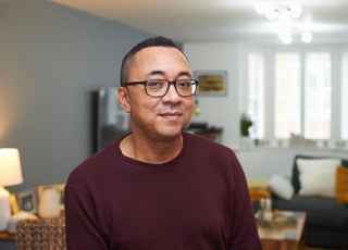 Image of man in living room