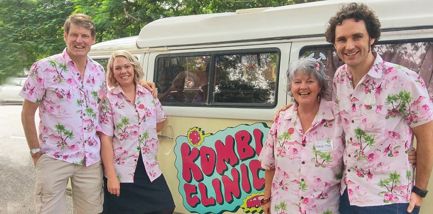 Kombi Clinic team with van